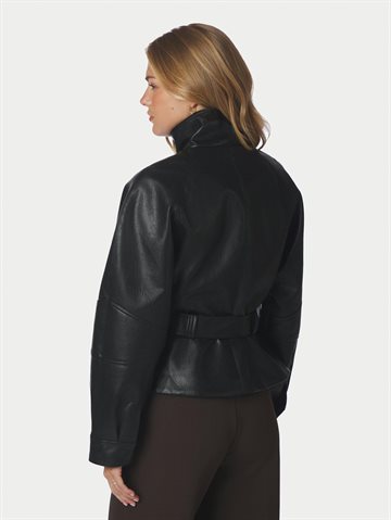 Neo Noir - Jacklyn Faux Leather Jacket - Black