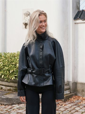 Neo Noir - Jacklyn Faux Leather Jacket - Black