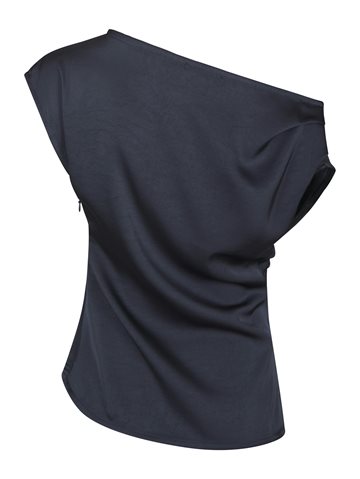 Neo Noir - Mabelle Heavy Sateen Top - Midnight Blue