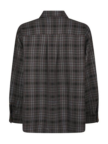 Neo Noir - Dalma Flannel Check Shirt - Warm Grey 