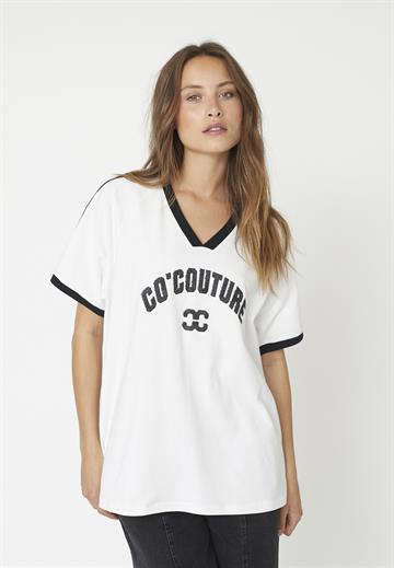 Co' Couture - Avana Oversize Sporty V-Tee - White
