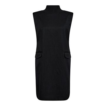 Co' Couture - Ida Pin Rib Turtleneck Dress - Dark Grey