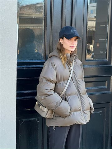 Neo Noir - Fox C Puffer Jacket - Dark Taupe