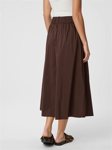 Neo Noir - Yara Poplin Skirt - Dark Brown