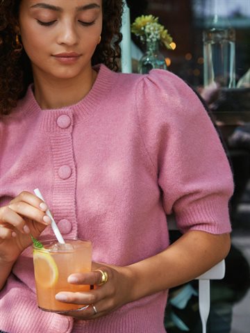 Neo Noir - Trudy Knit Cardigan - Rose