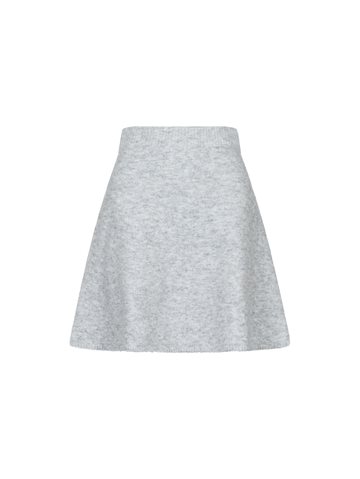 Neo Noir - Gisa Knit Skirt - Light Grey Melange