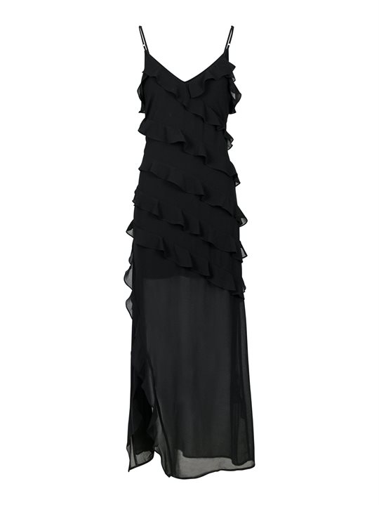 Neo Noir - Palazzo Frill Dress - Sort