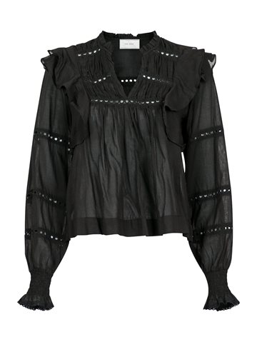 Neo Noir - Aurika S Voile Blouse - Sort