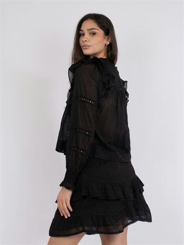 Neo Noir - Aurika S Voile Blouse - Sort