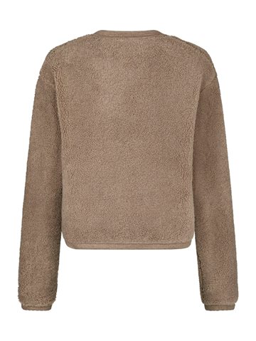Neo Noir - Limo Fluffy Knit Cardigan - Dark Sand
