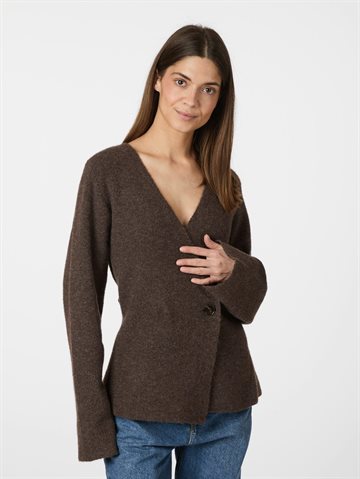 Neo Noir - Marie Louise Knit Cardigan - Brown Melange
