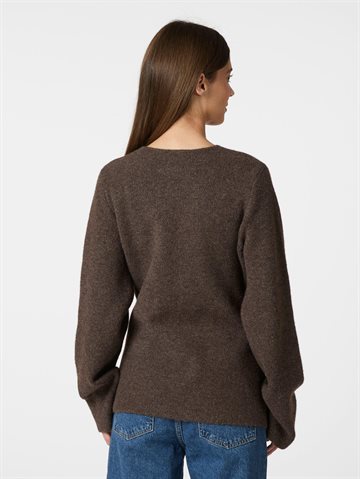 Neo Noir - Marie Louise Knit Cardigan - Brown Melange