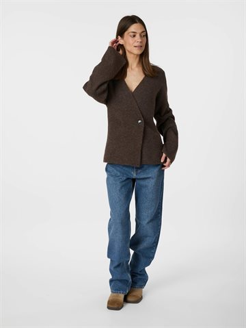 Neo Noir - Marie Louise Knit Cardigan - Brown Melange