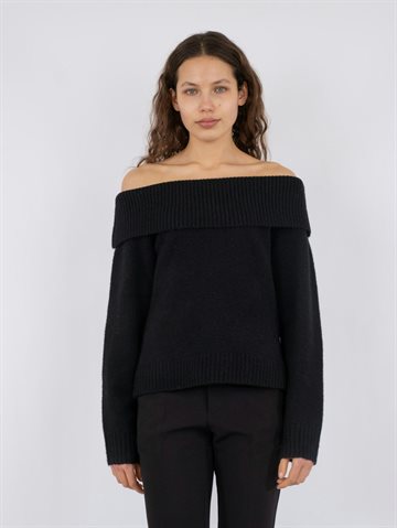 Neo Noir - Jane Knit Blouse - Sort