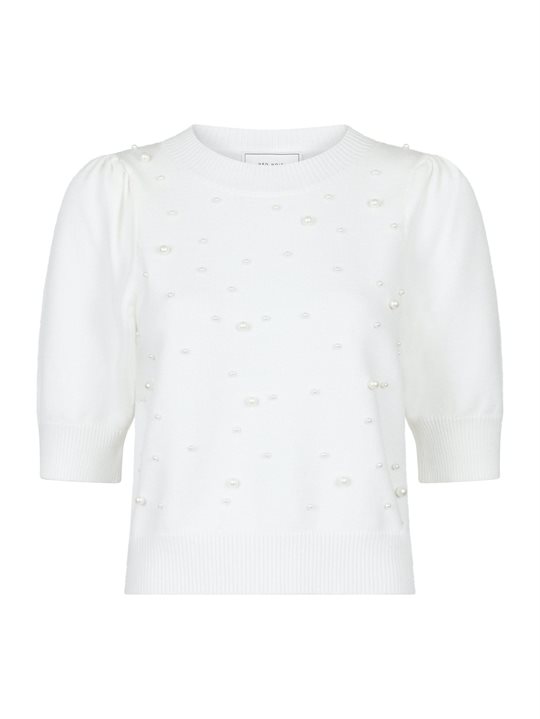 Neo Noir - Maia Soft Pearl Knit Tee - Off White