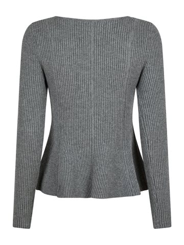 Neo Noir - Sorene Knit Blouse - Dark Grey Melange