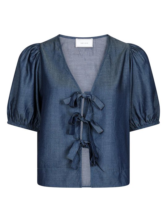 Neo Noir - Bianca Chambray Blouse - Navy