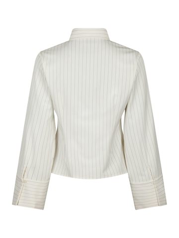 Neo Noir - Rosa Pinstripe Shirt - White