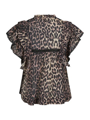 Neo Noir - Jayla Leo Voile Top - Leopard