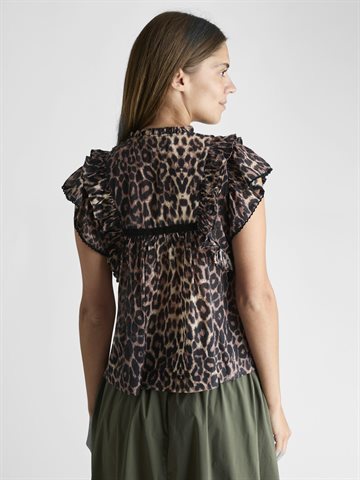 Neo Noir - Jayla Leo Voile Top - Leopard