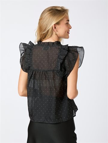 Neo Noir - Jayla Bedazzled Top - Sort