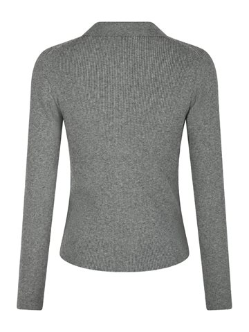 Neo Noir - Panama Knit Blouse - Dark Grey