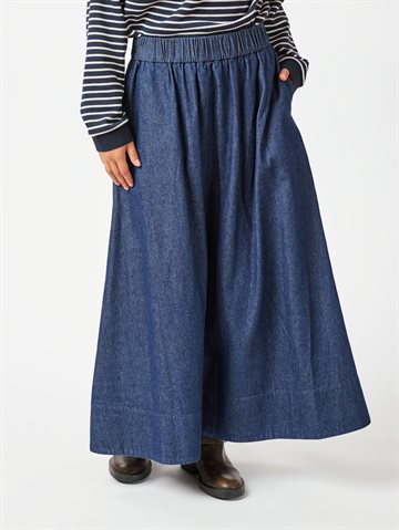 Neo Noir - Yara Denim Long Skirt - Dark Blue