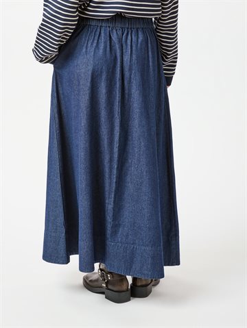 Neo Noir - Yara Denim Long Skirt - Dark Blue