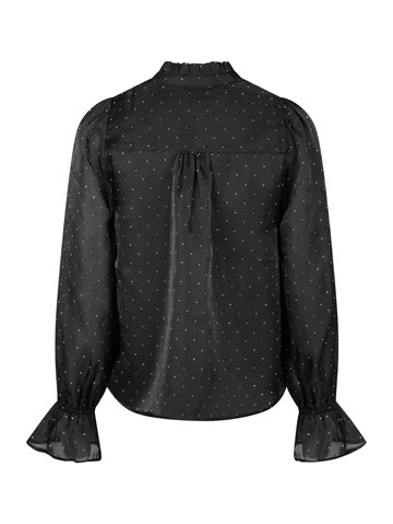 Neo Noir - Amara Bedazzled Blouse - Black