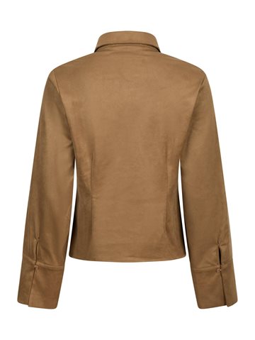 Neo Noir - Rosa Faux Suede Shirt - Cognac