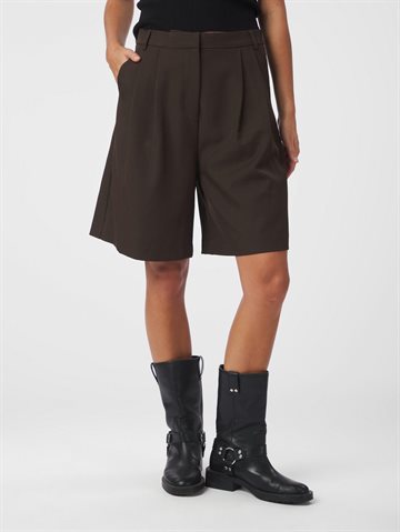 Neo Noir - Nika Structure Shorts - Dark Brown