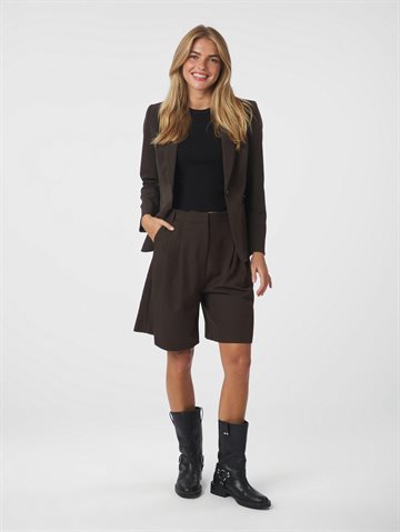 Neo Noir - Nika Structure Shorts - Dark Brown