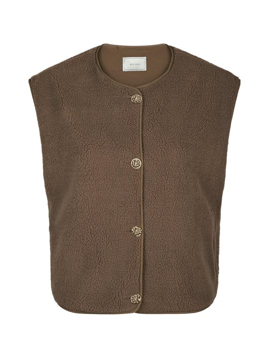 Neo Noir - Mariko Teddy Vest - Taupe