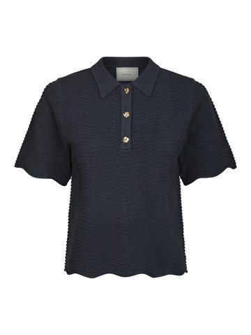 Neo Noir - Soko Wave Knit Tee - Midnight Navy