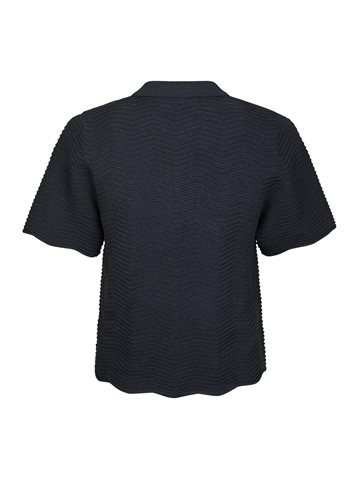 Neo Noir - Soko Wave Knit Tee - Midnight Navy