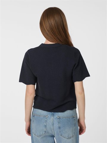 Neo Noir - Soko Wave Knit Tee - Midnight Navy