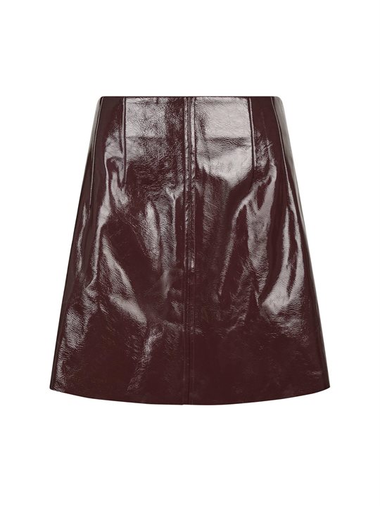 Neo Noir - Hemie Patent Skirt - Burgundy