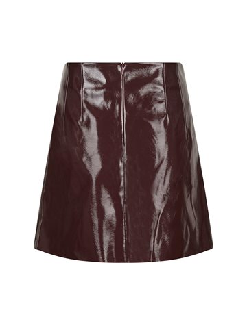 Neo Noir - Hemie Patent Skirt - Burgundy