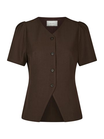 Neo Noir - Jules Structure Blouse - Dark Brown