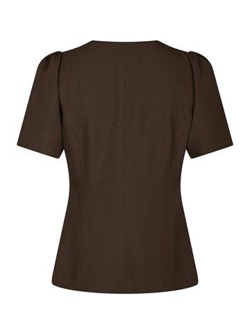 Neo Noir - Jules Structure Blouse - Dark Brown