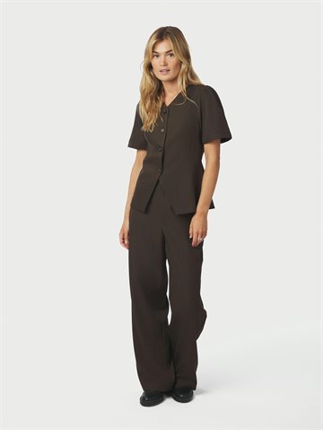 Neo Noir - Jules Structure Blouse - Dark Brown