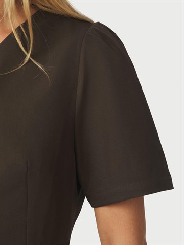 Neo Noir - Jules Structure Blouse - Dark Brown