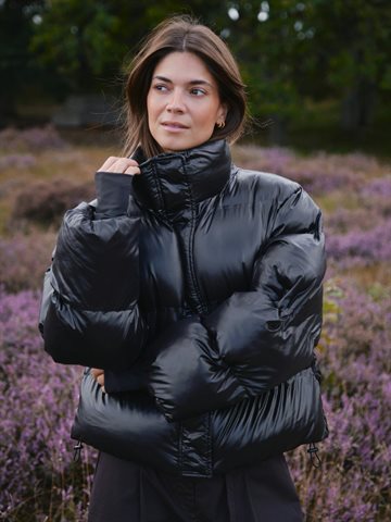 Neo Noir - Rhea Shiny Puffer Jacket - Black