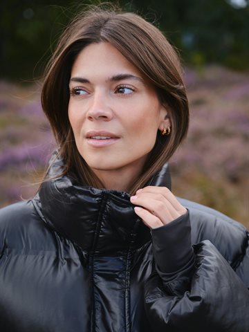 Neo Noir - Rhea Shiny Puffer Jacket - Black