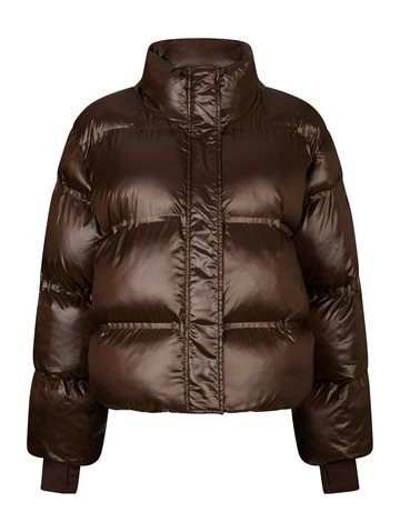 Neo Noir - Rhea Shiny Puffer Jacket - Dark Brown