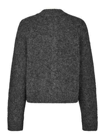 Neo Noir - Taura Fluffy Knit Cardigan - Antracit