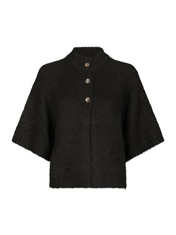 Neo Noir - Benuta Fluffy Knit Cradigan - Dark Brown
