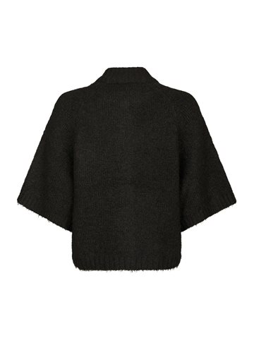 Neo Noir - Benuta Fluffy Knit Cradigan - Dark Brown