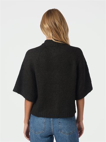 Neo Noir - Benuta Fluffy Knit Cradigan - Dark Brown