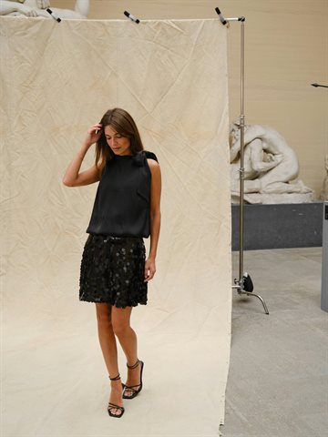 Neo Noir - Miva Big Sequins Skirt - Black
